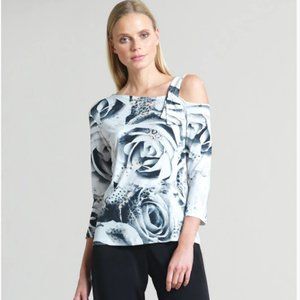 Clara Sunwoo rose drop shoulder top in white